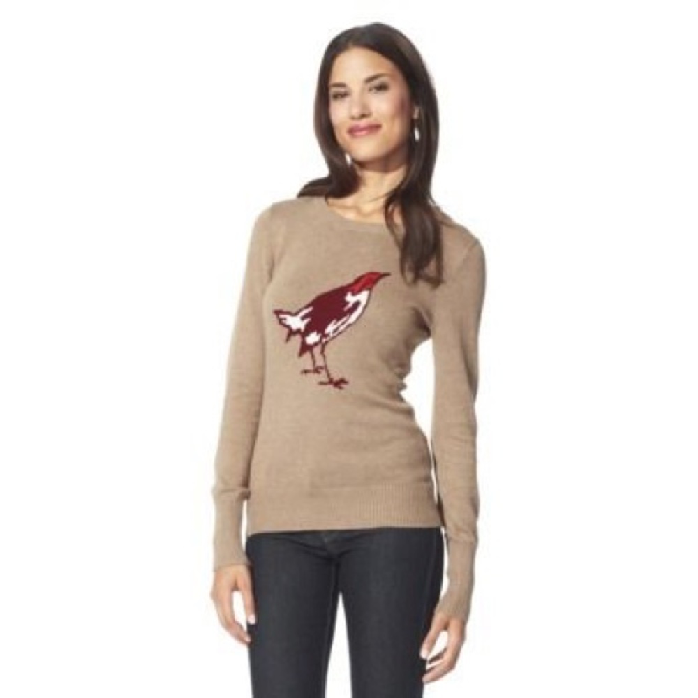 Merona bird sweater tan as seen on Modern Family